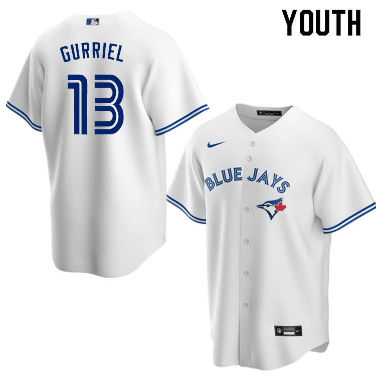 Nike Youth #13 Lourdes Gurriel Toronto Blue Jays Baseball Jerseys Sale-White - Click Image to Close